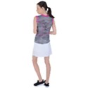 Marble light gray with bright magenta pink veins texture floor background retro neon 80s style neon colors print luxuous real marble Women s Sleeveless Mesh Sports Top View2