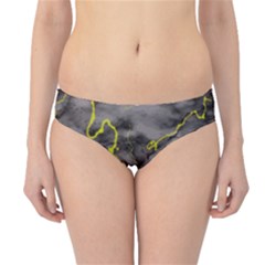 Marble Light Gray With Green Lime Veins Texture Floor Background Retro Neon 80s Style Neon Colors Print Luxuous Real Marble Hipster Bikini Bottoms by genx