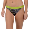 Marble light gray with green lime veins texture floor background retro neon 80s style neon colors print luxuous real marble Band Bikini Bottom View1