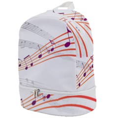 Music Notes Clef Sound Zip Bottom Backpack by HermanTelo