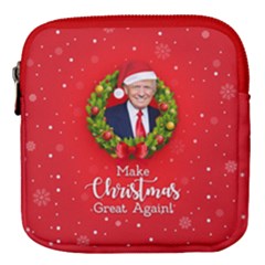 Make Christmas Great Again With Trump Face Maga Mini Square Pouch by snek