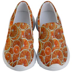 Oranges Background Texture Pattern Kids  Lightweight Slip Ons by HermanTelo