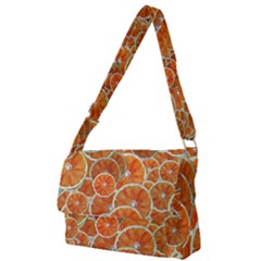 Oranges Background Texture Pattern Full Print Messenger Bag (s) by HermanTelo