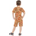 Oranges Background Texture Pattern Kids  Tee and Shorts Set View2