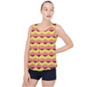 Background Colorful Chevron Bubble Hem Chiffon Tank Top View1