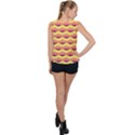 Background Colorful Chevron Bubble Hem Chiffon Tank Top View2