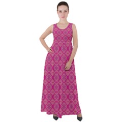 Background Texture Pattern Mandala Empire Waist Velour Maxi Dress by HermanTelo