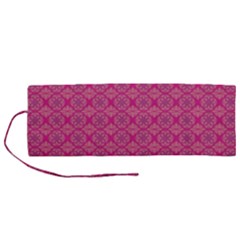 Background Texture Pattern Mandala Roll Up Canvas Pencil Holder (m) by HermanTelo