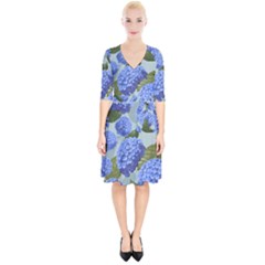 Hydrangea  Wrap Up Cocktail Dress by Sobalvarro