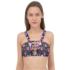 Dia De Los Muertos Cage Up Bikini Top by Sobalvarro
