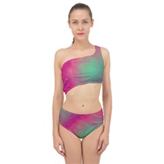 Effet Galaxy Rose/vert Spliced Up Two Piece Swimsuit by kcreatif