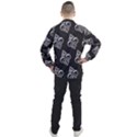 French France Fleur De Lys Metal Pattern black and white antique vintage black rocker Men s Half Zip Pullover View2