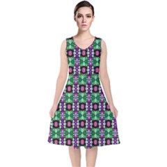 Ab 80 V-neck Midi Sleeveless Dress  by ArtworkByPatrick