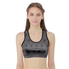 Gadsden Flag Don t Tread On Me Black And Gray Snake And Metal Gothic Crosses Sports Bra With Border by snek