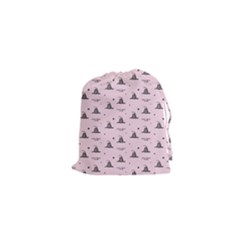 Gadsden Flag Don t Tread On Me Light Pink And Black Pattern With American Stars Drawstring Pouch (xs) by snek