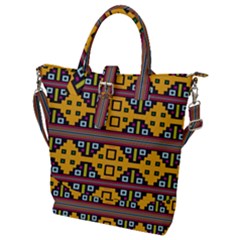 Squares                                                Buckle Top Tote Bag by LalyLauraFLM