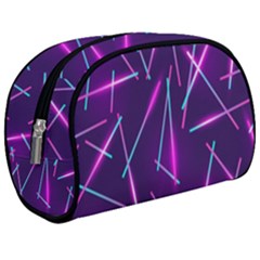 Retrowave Aesthetic Vaporwave Retro Memphis Pattern 80s Design Geometric Shapes Futurist Purple Pink Blue Neon Light Makeup Case (medium) by genx