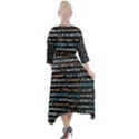 Close Up Code Coding Computer Quarter Sleeve Wrap Front Maxi Dress View2