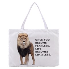 Lion Zipper Medium Tote Bag by myuique