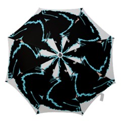 Black Cat & Halloween Skull Hook Handle Umbrellas (medium) by gothicandhalloweenstore