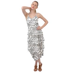 Phone Dial Communication Technology Layered Bottom Dress by Wegoenart