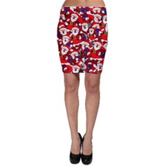 Nicholas Santa Christmas Pattern Bodycon Skirt by Wegoenart