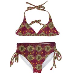 Block Chain Network Bitcoin Data Kids  Classic Bikini Set by Wegoenart