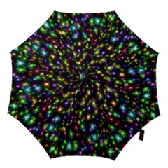 Star Colorful Christmas Abstract Hook Handle Umbrellas (small) by Wegoenart