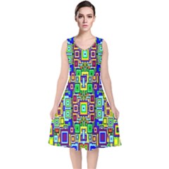 Ab 95 V-neck Midi Sleeveless Dress  by ArtworkByPatrick