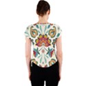 Baatik Print  Crew Neck Crop Top View2