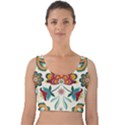 Baatik Print  Velvet Crop Top View1