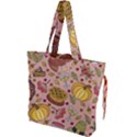 Thanksgiving Pattern Drawstring Tote Bag View1