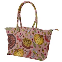 Thanksgiving Pattern Canvas Shoulder Bag by Sobalvarro