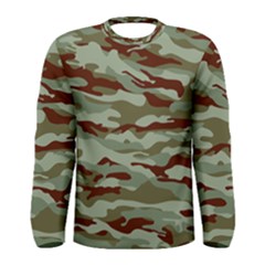 Brown And Green Camo Men s Long Sleeve Tee by McCallaCoultureArmyShop