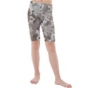 Tan Army Camouflage Kids  Mid Length Swim Shorts View1