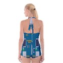 Amphisbaena Two Platform Dtn Node Vector File Boyleg Halter Swimsuit  View2