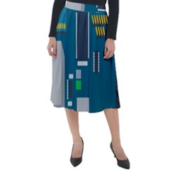 Amphisbaena Two Platform Dtn Node Vector File Classic Velour Midi Skirt  by Sapixe