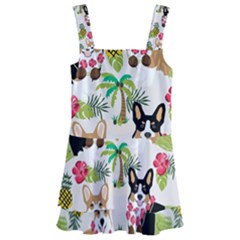 Corgis Hula Pattern Kids  Layered Skirt Swimsuit by Sapixe