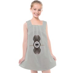 One Island Two Horizons For One Woman Kids  Cross Back Dress by pepitasart