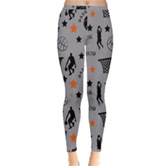 Slam Dunk Basketball Gray Inside Out Leggings by mccallacoulturesports