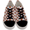 Orange Basketballs Men s Low Top Canvas Sneakers View1