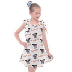 Slam Dunk Baskelball Baskets Kids  Tie Up Tunic Dress by mccallacoulturesports