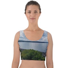 Lake Wallenpaupack Velvet Crop Top by canvasngiftshop
