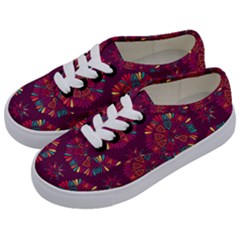 Circle Pattern Kids  Classic Low Top Sneakers by designsbymallika