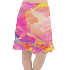 Colourful Shades Fishtail Chiffon Skirt by designsbymallika