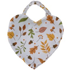 Autumn Love Giant Heart Shaped Tote by designsbymallika