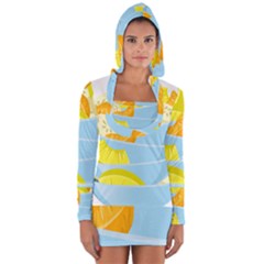 Salad Fruit Mixed Bowl Stacked Long Sleeve Hooded T-shirt by HermanTelo
