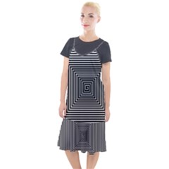 Maze Design Black White Background Camis Fishtail Dress by HermanTelo