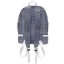 Maze Design Black White Background Zip Bottom Backpack View3