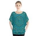 Over The Calm Sea Is The Most Beautiful Star Batwing Chiffon Blouse View1